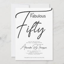 Vijftig en Fabulous Script 50ste verpartij