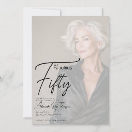 Vijftig en Fabulous Script 50ste verpartij Kaart