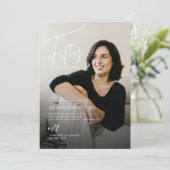Vijftig en Fabulous Script Foto 50ste Verjaardag Kaart (Staand voorkant)