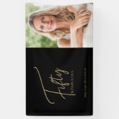 Vijftig en Fabulous Script Foto 50ste verjaardag Spandoek (Verticaal)