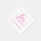 Vijftig en Fabulous Script Roze 50ste Verjaardagsf Servet (Hoek)