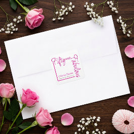 Vijftig en Fabulous Verjaardagszegel Sticker Ontwe
