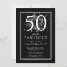 Vijftig en Fabulous Zwart Witte 50e Verjaardagsfee