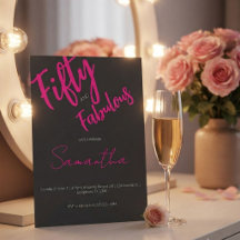 Vijftig en Fabulous Zwarte Script 50ste Verjaardag