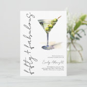Vijftig en Fabulous Zwarte Script Waterverf Martin Kaart (Staand voorkant)