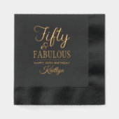 Vijftig en fantastisch! 50ste verjaardag folie servetten (Voorkant)
