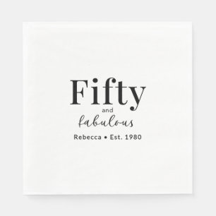 Vijftig en Fantastisch 50ste Verjaardagsfeest Aang Servet