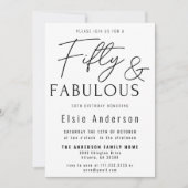 Vijftig en fantastisch 50ste verjaardagsfeest Eenv Kaart (Voorkant)