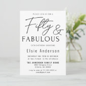 Vijftig en fantastisch 50ste verjaardagsfeest Eenv Kaart (Staand voorkant)