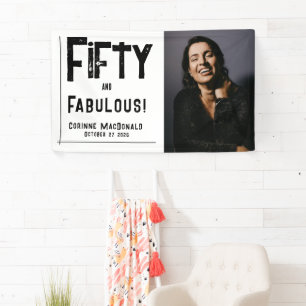 Vijftig en Fantastisch 90's foto 50ste verpartij Spandoek