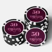 Vijftig en fantastisch Bourgondisch verjaardagsfee Poker Chips (Opstapeling)