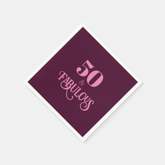 Vijftig en fantastisch Bourgondisch verjaardagsfee Servet (Hoek)