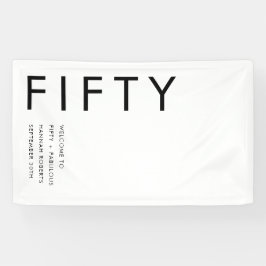 Vijftig en Fantastisch Cursief 50ste Verjaardagsfe Spandoek