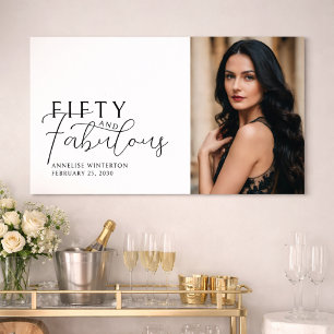 Vijftig en Fantastisch Foto 50ste verjaardagsfeest Poster