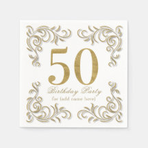Vijftig en fantastisch gouden glitter verjaardagsf