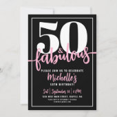 Vijftig en fantastisch modern 50ste verjaardagsfee kaart (Voorkant)