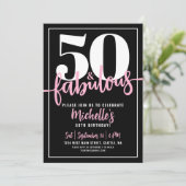 Vijftig en fantastisch modern 50ste verjaardagsfee kaart (Staand voorkant)