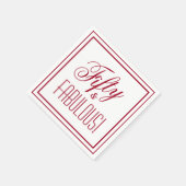 Vijftig en fantastisch! Rode rand 50ste verjaardag Servet (Hoek)