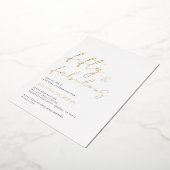 Vijftig en Fantastisch Script Gouden 50ste Verjaar Folie Uitnodiging (Gedraaid)