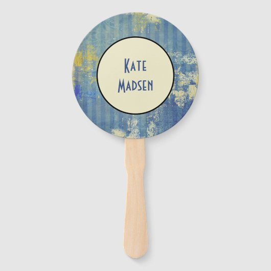 Vijftig en fantastisch! Verjaardag Urban Ecru gepe Handwaaier (Achterkant)