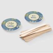 Vijftig en fantastisch! Verjaardag Urban Ecru gepe Handwaaier (Niet-gemonteerd)