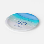 Vijftig en fantastische 50ste verjaardag Beach Sui Papieren Bordje (Gekanteld)