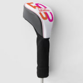 Vijftig en fantastische 50ste verjaardag Elegant Golfheadcover (Schuin)