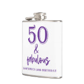 Vijftig en fantastische 50ste verjaardag heupfles (Links)