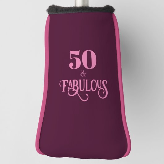 Vijftig en fantastische Bourgondische verjaardag Golfheadcover (Draai 90)