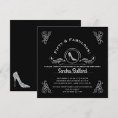 Vijftig en fantastische Diamond High Heels Verjaar Kaart (Voorkant / Achterkant)