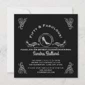 Vijftig en fantastische Diamond High Heels Verjaar Kaart (Voorkant)