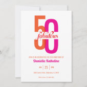 Vijftig en fantastische elegante 50ste verjaardag kaart (Voorkant)