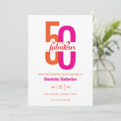 Vijftig en fantastische elegante 50ste verjaardag kaart (Staand voorkant)