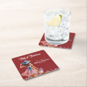 Vijftig en fantastische elegante vrouw 50ste verja kartonnen onderzetters (Insitu)