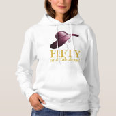 Vijftig en fantastische elegante vrouw eregast hoodie (Voorkant)