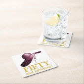 Vijftig en fantastische elegante vrouw kartonnen onderzetters (Insitu)