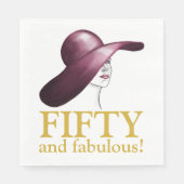 Vijftig en fantastische elegante vrouw servet (Voorkant)