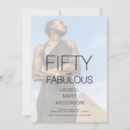 Vijftig en fantastische foto 50ste verjaardagsfees kaart