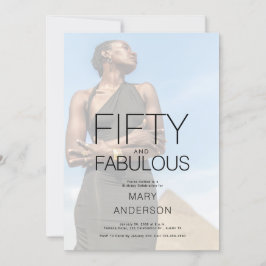 Vijftig en fantastische foto 50ste verjaardagsfees kaart