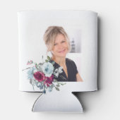 Vijftig en fantastische foto bloemen 50ste verjaar blikjeskoeler (Achterkant)