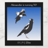 Vijftig en fantastische gepersonaliseerde verjaard wijn etiket (Enkel label)