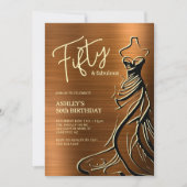 Vijftig en fantastische jurk koper 50ste verjaarda kaart (Voorkant)