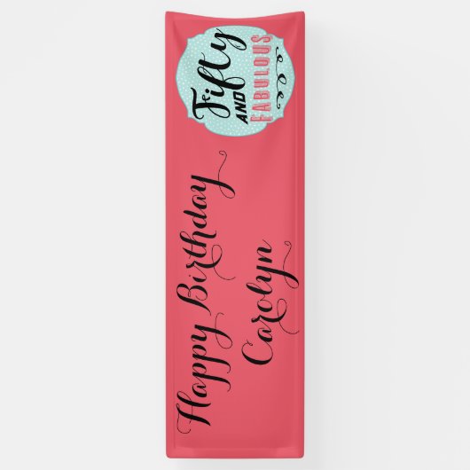 Vijftig en fantastische leuke verjaardagsfeestbann spandoek (Verticaal)