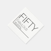 Vijftig en fantastische naam Datum 50ste verjaarda Servet (Hoek)