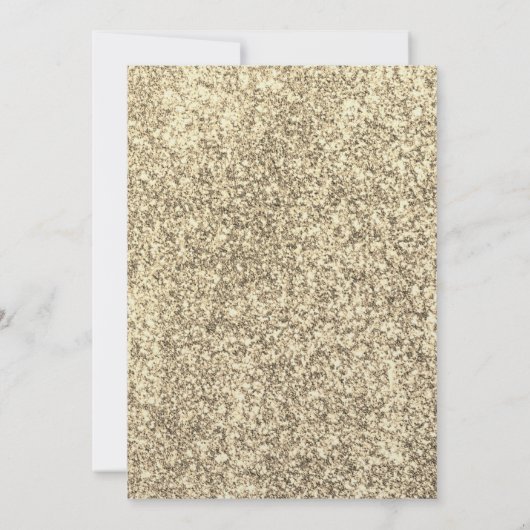 Vijftig en fantastische prachtige gouden jurk 50e  kaart (Achterkant)