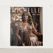 Vijftig en fantastische verjaardag muur achtergron wandkleed (Voorkant)