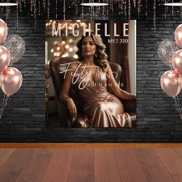 Vijftig en fantastische verjaardag muur achtergron wandkleed