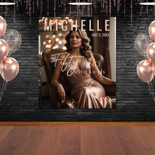 Vijftig en fantastische verjaardag muur achtergron wandkleed