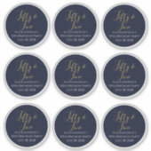 Vijftig en Fijn 50e Verjaardag Beker Decals Navy G Sticker (Voorkant)