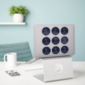 Vijftig en Fijn 50e Verjaardag Beker Decals Navy G Sticker (Laptop op bureau)